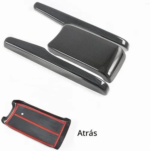 Vista 6 de TKREENO Caja de Almacenamiento para Consola de Brazo Central de Fibra de Carbono, Color, Accesorios de Coche para Interior, para Honda 10ª