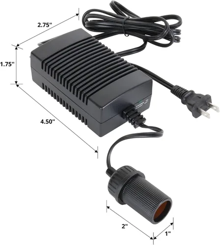 Vista 7 de Koolatron Adaptador de corriente de 110 V CA a 12 V CC con disyuntor, convertidor de alimentación de CA a CC, fuente de alimentación de 12 V 5 A