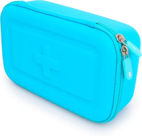 Vista 2 de CASEMATIX Funda para inhalador de asma para viajes, se adapta al espaciador de inhalador de asma con máscara adjunta, soporte para inhalador