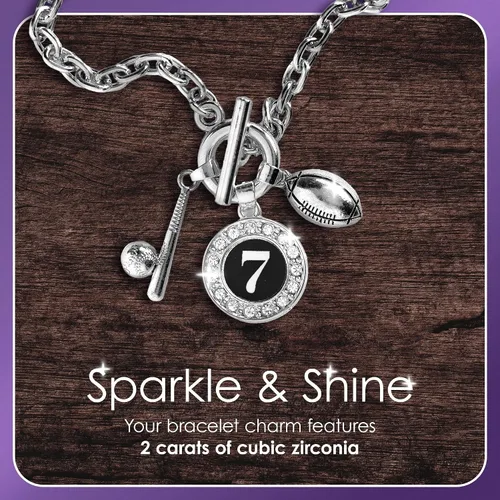 Vista 5 de Inspired Silver - Pulsera de oro con dije de corazón pavé con joyas de circonita cúbica