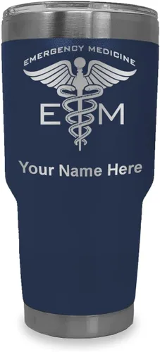 Vista 36 de LaserGram Vaso aislado al vacío de 20 onzas, medicina de emergencia, grabado personalizado incluido (gris) Engraved Gift for Doctors, Vacuum