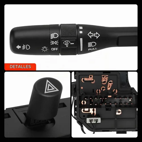 Vista 8 de Interruptor de señal de giro multifunción A-Premium, luz de estacionamiento de haz de faro compatible con Jeep Wrangler 2001-2006, TJ 2001-2006