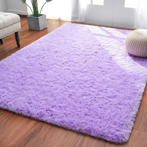 Vista 218 de Softlife Alfombra naranja para dormitorio, alfombra de felpa esponjosa para sala de estar para niñas, alfombra lanuda para niños, alfombra suave