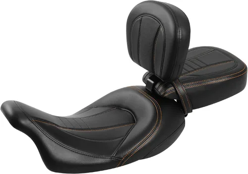 Vista 11 de TCT-MT Asiento de cuero de conductor y pasajero para Harley Street Glide Road King 2009-2019; Road Glide CVO Street Glide 2015-2019;Street Glide