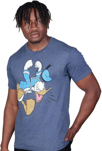Vista 4 de Disney Camiseta tamaño matrimonial de Donald Duck Tantrum para hombre Azul Patchwork
