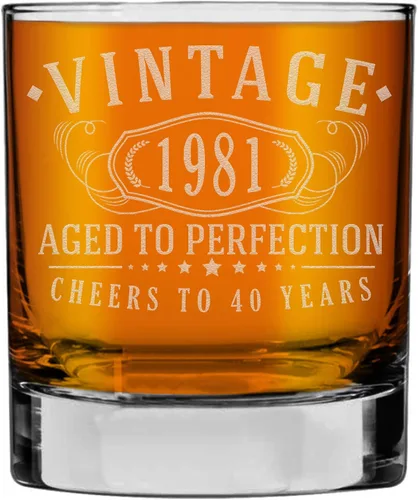 Vista 20 de Vintage 2005 Grabado 11oz Whisky Glass 21st Birthday Regalos para él ella 2-Claro