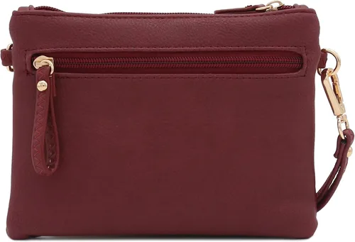 Vista 11 de Bolso de hombro cruzado con múltiples bolsillos y cremallera y correa de muñeca pequeña