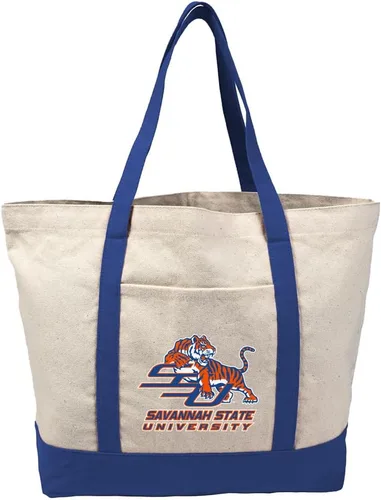 Vista 75 de Campus Lab Bolsa de lona con logotipo primario colegiado con bolsillo externo, bolsa de hombro reutilizable para ir de compras, playa Águilas A&m