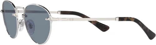 Vista 3 de Persol PO2491S - Gafas de sol redondas, PlateadoAzul claro