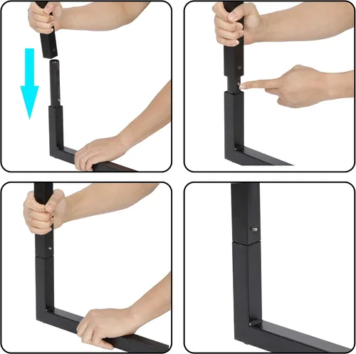 Vista 7 de ZenStyle Escritorio para computadora de 47 pulgadas, moderno y resistente, escritorio de oficina para computadora, computadora portátil, escritorio