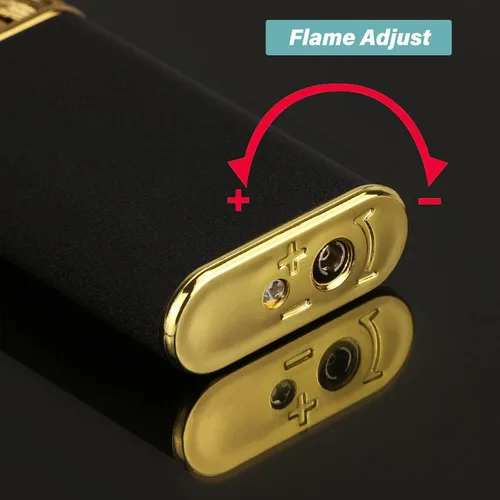Vista 6 de Encendedor de dragón, único encendedor de antorcha conmutable, llama suave/chorro, butano, recargable, regalo creativo para hombres (sin combustible)
