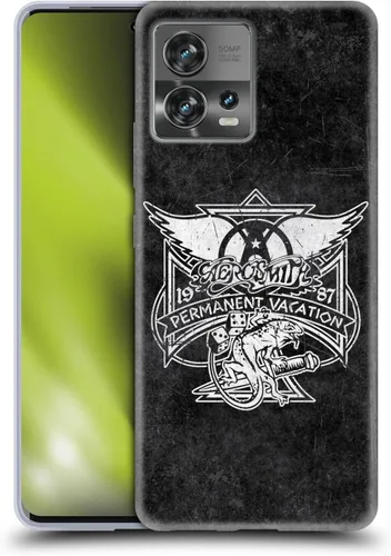 Vista 31 de Head Case Designs Officially Licensed Aerosmith 1987 Permanent Vacation Black and White Gel Case [Military Grade Protection] Compatible with Moto E7