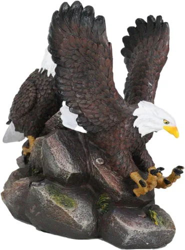 Vista 5 de Ebros Gift Juego de sujetalibros patriótico Freedom de extremo a extremo con águila calva americana, juego de esculturas para organización