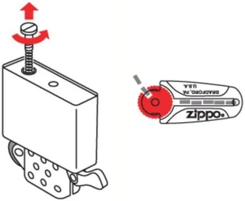 Vista 6 de Auténtico dispensador Zippo Flints X de 6 pulgadas. Nuevo