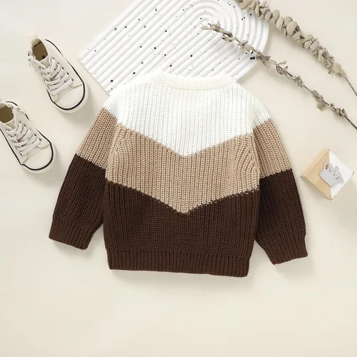 Vista 4 de bebeshopdelageyhu Suéter de punto para bebé niño y niña, sudadera de gran tamaño, sudadera cálida para otoño e invierno
