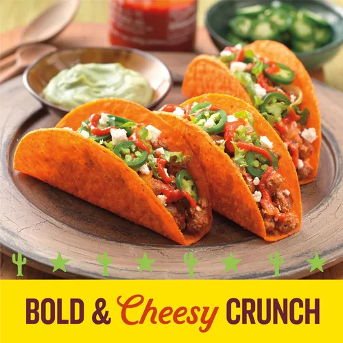Vista 7 de Old El Paso Stand 'N Stuff Bold Nacho Cheese - Conchas de taco con sabor a queso de nacho, 10 unidades (paquete de 6)