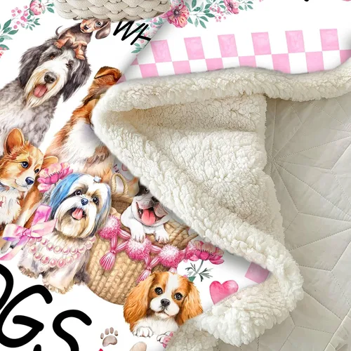 Vista 6 de Manta para Perros Cachorro Felpa Regalo para Niñas Mujeres Niños Perros Animales Amante Mantas Cómodas Ligeras Lindos Cachorros Mascota Sábana Suave
