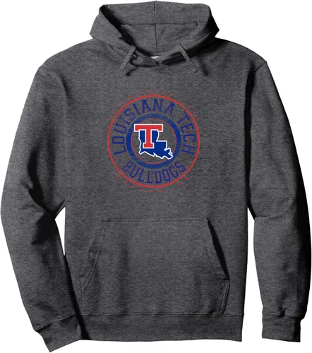 Vista 4 de Louisiana Tech Bulldogs Showtime Logo - Sudadera con capucha con licencia oficial, Negro