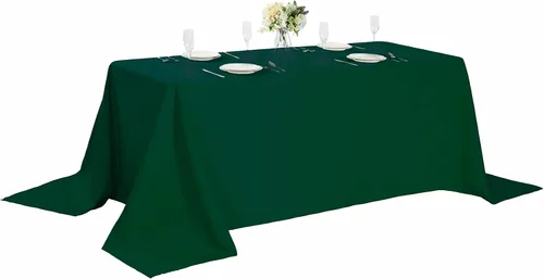 Vista 75 de Mantel rectangular de tela de poliéster lavable de 60 x 120 pulgadas, para decoración de bodas, fiestas, comedores, banquetes
