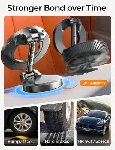 Vista 6 de LISEN Soporte de coche MagSafe para iPhone 17 Pro Max, soporte de teléfono ultra magnético para tablero de automóvil, accesorios de automóvil