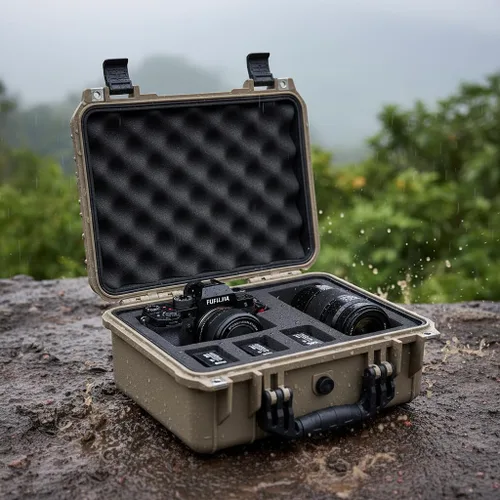 Vista 6 de MEIJIA Funda protectora portátil impermeable para todo tipo de clima, funda rígida, funda para cámara con espuma de ajuste personalizado, compatible