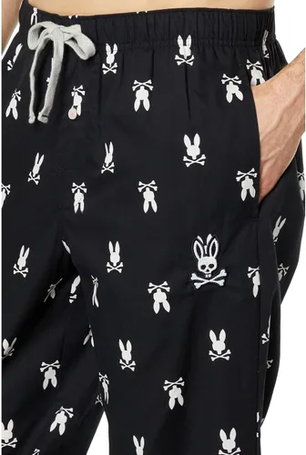 Vista 3 de Psycho Bunny Pantalones de salón de popelina tejidos negros SM, Negro