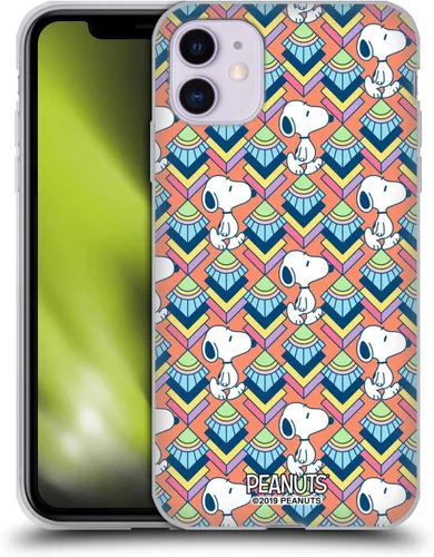 Vista 153 de Head Case Designs Snoopy Deco Dreams - Funda de gel suave con licencia oficial de Peanuts Blue Pattern compatible con Apple iPhone 7 Plus/iPhone 8
