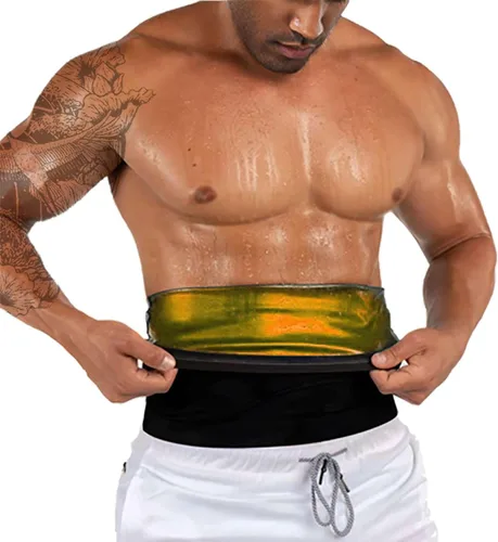 Vista 8 de Cinturón de sudoración para reducir la grasa del vientre inferior para hombres, faja reductora de sauna, faja moldeadora para el entrenamiento