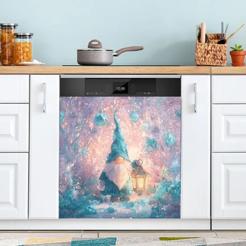 Vista 10 de Christmas Family Gnomes Dishwasher Magnet Cover Refrigerator Door Cover Magnectic Sticker Kitchen Panel Decal Appliances Decor 23x26inch Multi 1