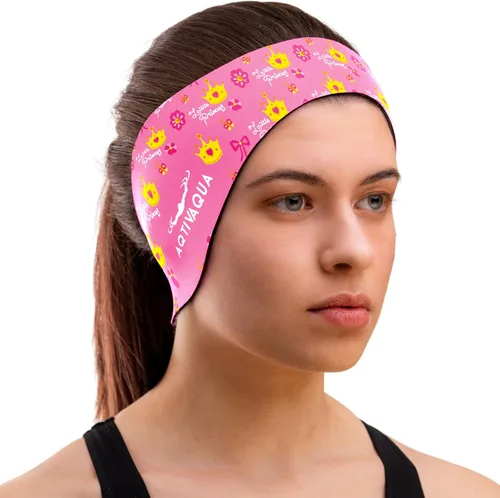Vista 8 de AqtivAqua Diadema de natación para niños, adultos, hombres, mujeres, niños pequeños, tapones para los oídos (color negro, tamaño: L)