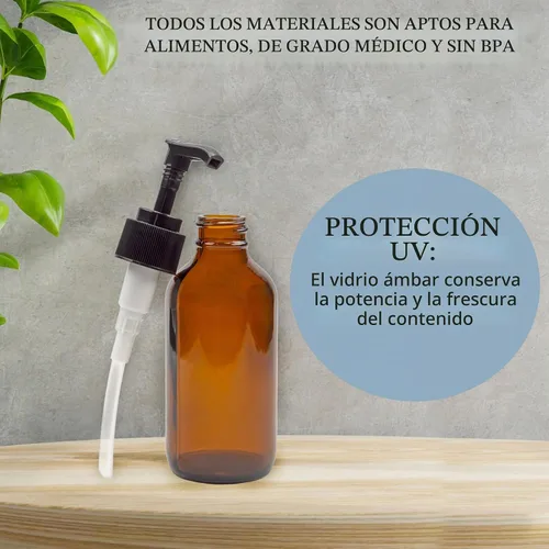 Vista 8 de Cornucopia Brands Botellas de vidrio ámbar de 4 onzas (paquete de 4) ideales para lociones, jabón líquido, aromaterapia y más