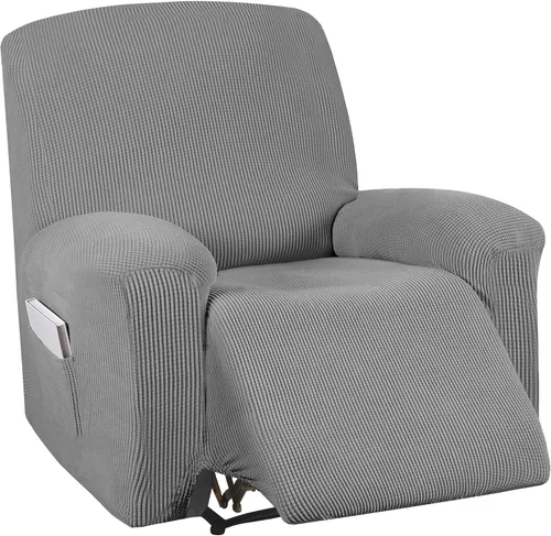Vista 63 de Turquoize Funda elástica para silla reclinable, funda para sofá reclinable, funda de sofá de 1 pieza con bolsillo lateral, funda protectora