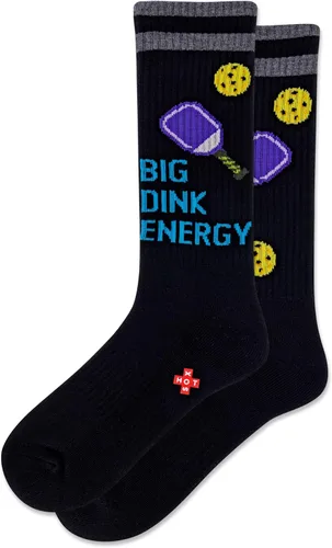 Vista 36 de Hot Sox Calcetines deportivos y atléticos divertidos para hombre, paquete de 1 par, regalos de moda novedosos y divertidos Por encima del par