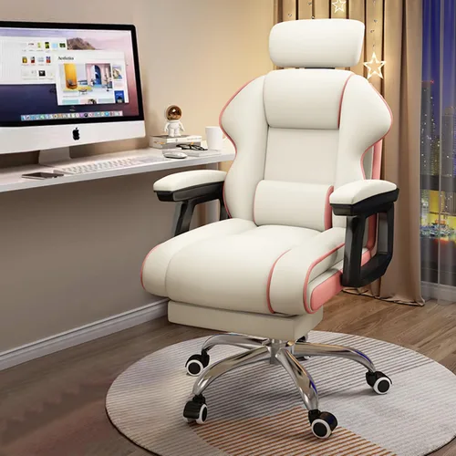 Vista 10 de Silla ejecutiva para computadora, silla de escritorio para oficina en casa, ángulo ajustable, ergonómica, de altura ajustable, sillas de piel
