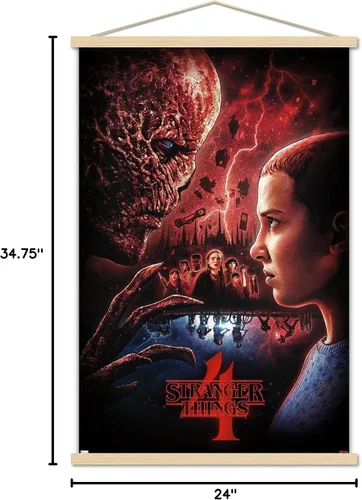 Vista 7 de Netflix Stranger Things: Season 4 - Póster de pared con marco magnético
