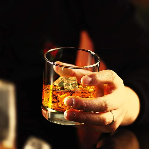 Vista 7 de Vasos de whisky estilo rock de 11 onzas, vasos cortos para campamento/fiesta, juego de 6