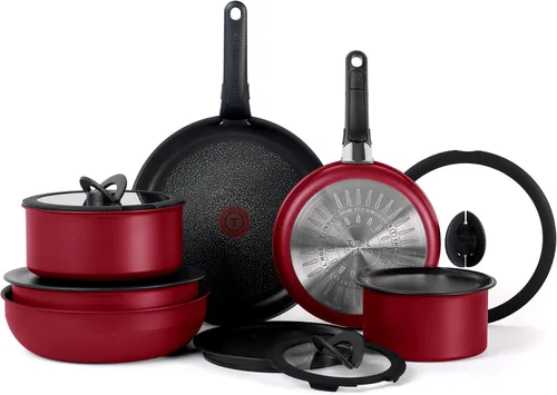 Vista 11 de T-fal Ingenio Essentials - Juego de utensilios de cocina con mango desmontable/extraíble de 11 piezas, granito titanio antiadherente, apto para Beige
