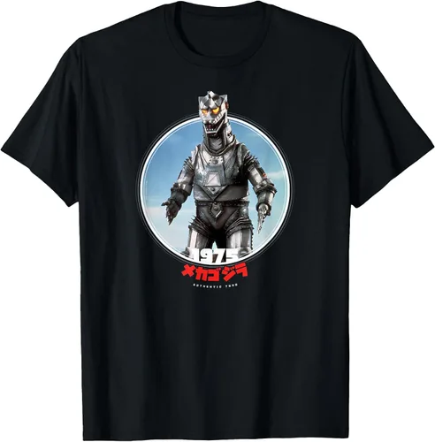 Vista 7 de Godzilla Mechagodzilla 1975 Icons of Toho T-Shirt Asphalt Grey