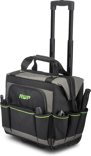 Vista 2 de AWP Bolsa de herramientas con ruedas de 14 pulgadas con mango de goma telescópico y bolsa de herramientas AWP de 15 pulgadas con diseño de mango