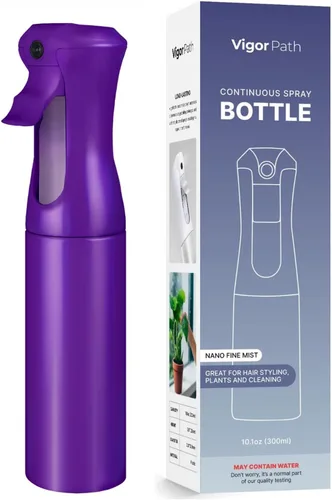 Vista 10 de VIGOR PATH Botella de spray continuo para el cabello – Mister de niebla fina para peinar el cabello, limpieza, plantas, mascotas, barberos, salones