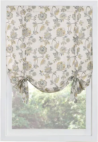 Vista 4 de Renaissance Home Fashion Collections Etc Colette panel de cortina con ojales estampado, 52" x 84", lino