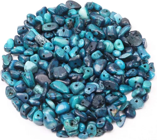 Vista 8 de 500 cuentas de piedra natural con virutas naturales, citrino de 0.317 a 0.315 pulgadas, piedras preciosas irregulares de cristal curativo, cuentas