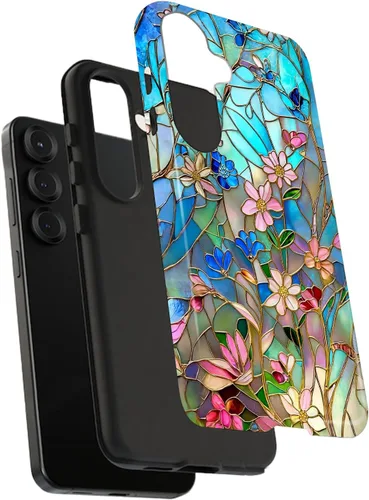 Vista 3 de Funda protectora para teléfono Samsung Galaxy S23 – Carcasa rígida de doble capa + cubierta de silicona – Funda protectora a prueba de golpes
