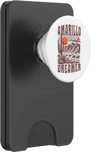 Vista 8 de Texas Cattle Town And Hometown Patriotic Cowboy Amarillo PopSockets Adhesive PopGrip