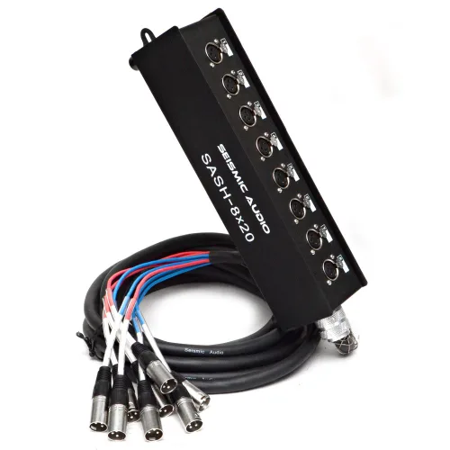 Vista 5 de Seismic Audio - SASH-4x20 - Cable XLR de 4 canales Enviar Sub Snake - 20 pies