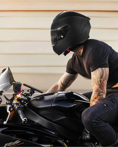 Vista 8 de Favoto - Casco de cara completa para motocicleta aprobado por DOT, Cascos para motos, moto de nieve y bicicleta todoterreno para adultos, hombres