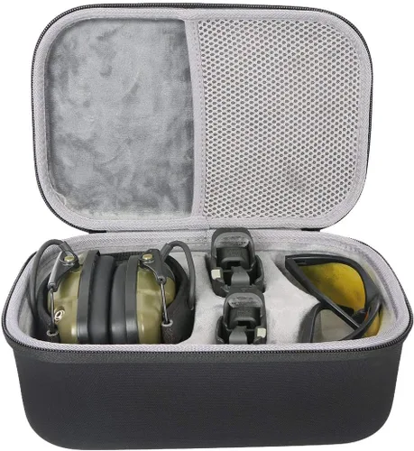 Vista 7 de co2CREA Estuche rígido de viaje para Howard Leight Impact Sport OD Orejeras eléctricas para gafas de seguridad Genesis Sharp-Shooter