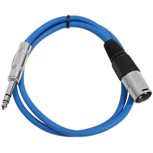 Vista 8 de Seismic Audio - SATRXL-M2 - Cable de conexión XLR verde de 2 pies macho a 1/4" TRS