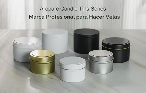 Vista 7 de Aroparc Latas para velas de 8 onzas con tapas, paquete de 24 tarros redondos de metal sin costuras, recipientes vacíos a granel para bricolaje Negro