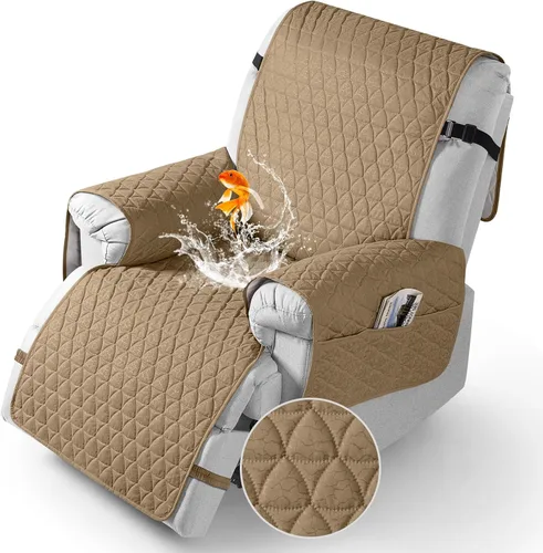 Vista 22 de TAOCOCO Funda para Sillón Reclinable 100% Impermeable - Funda para Sillón Reclinable con Gránulos Antideslizantes, Fundas para Sillas Reclinables